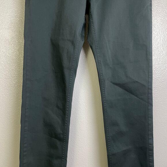 Porsche Design Mens Pants 48 32x32 Green Chino Trousers Flat Front Casual Cotton - Picture 4 of 12